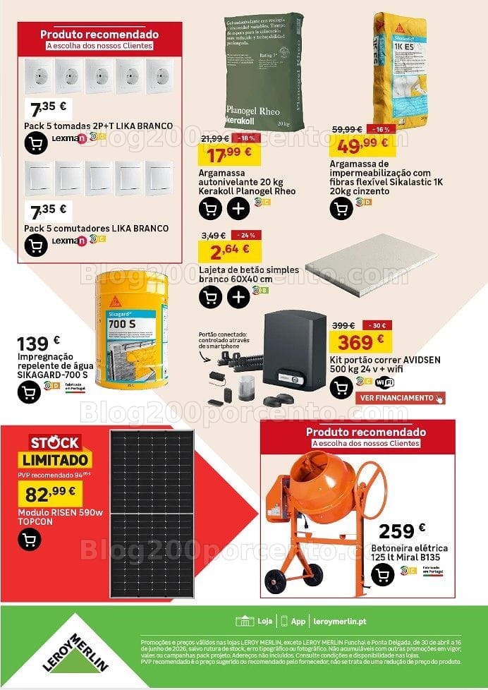Antevisão Folheto LEROY MERLIN Super Promoções de 30 abril a 16 junho